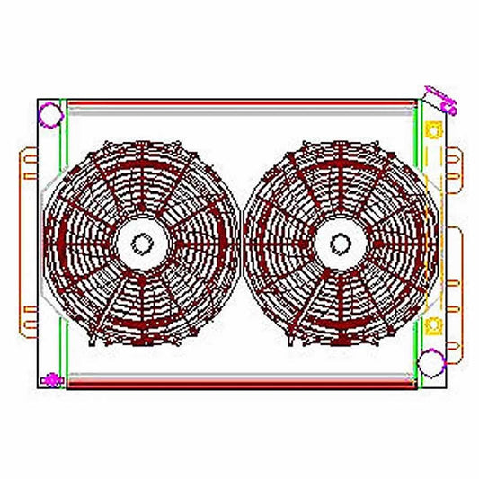 Griffin GRICU70009 Radiator Combo Unit GM A & F Body