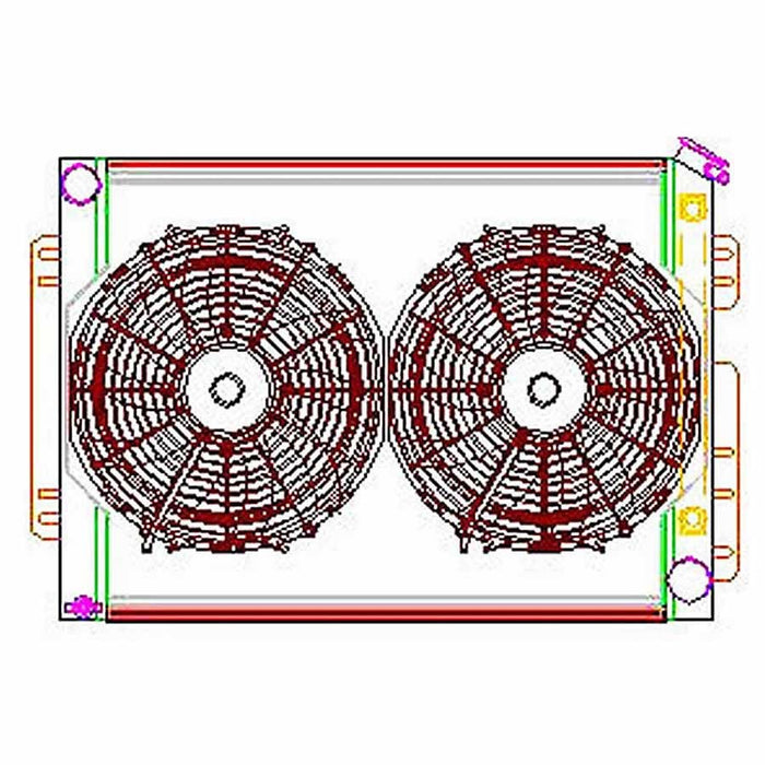Griffin GRICU70009 Radiator Combo Unit GM A & F Body