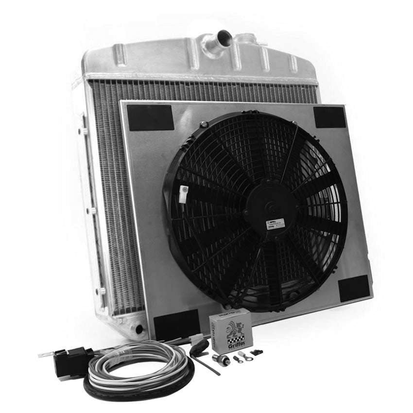 Griffin GRICU70018 Radiator Combo Unit GM 55-57 Chevy