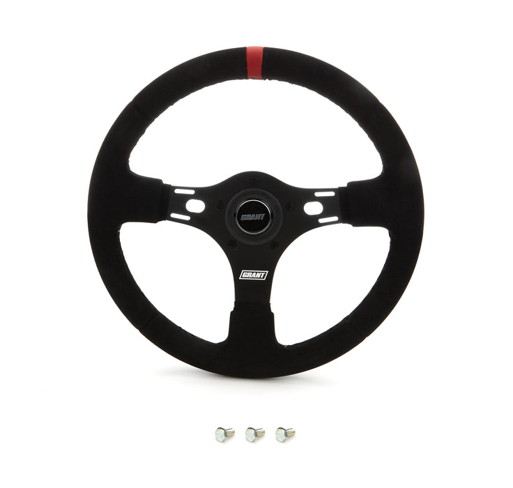 Grant GRT1081 13in Red Stripe Race Steering Wheel Suede