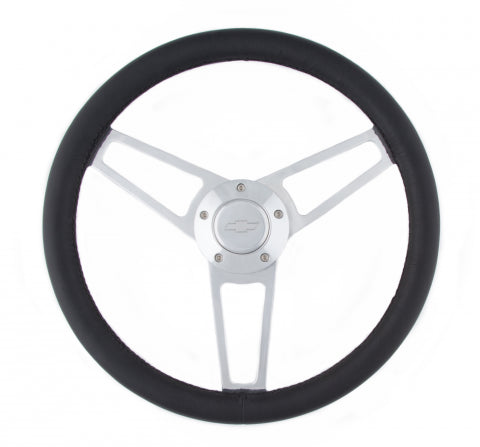 Grant GRT1901 Billet Series Leather St eering Wheel Chevy Logo