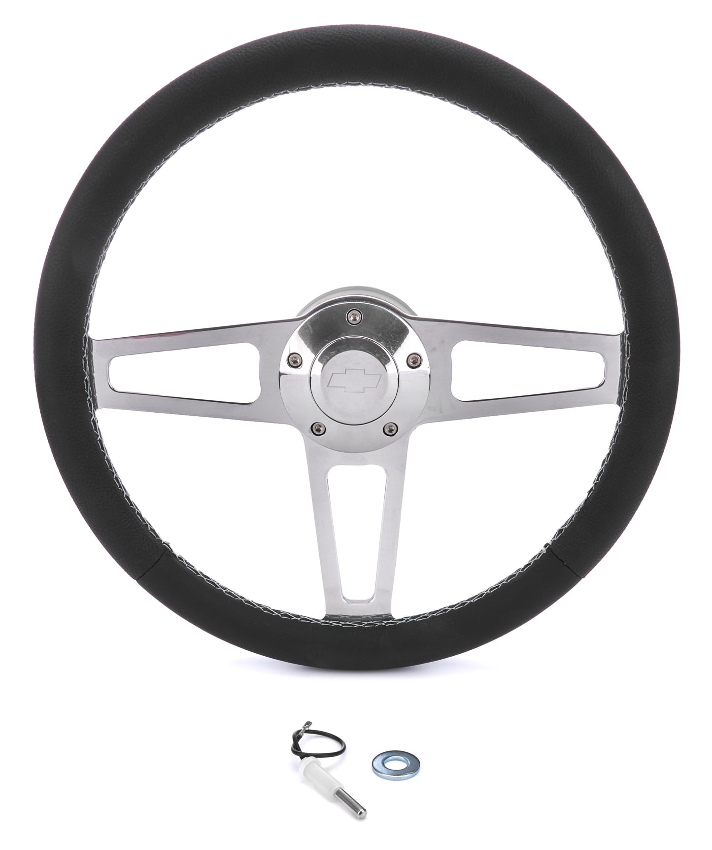 Grant GRT1911-2 Billet Classic Series Black Wheel Chevy Logo
