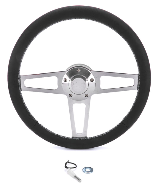 Grant GRT1911-2 Billet Classic Series Black Wheel Chevy Logo