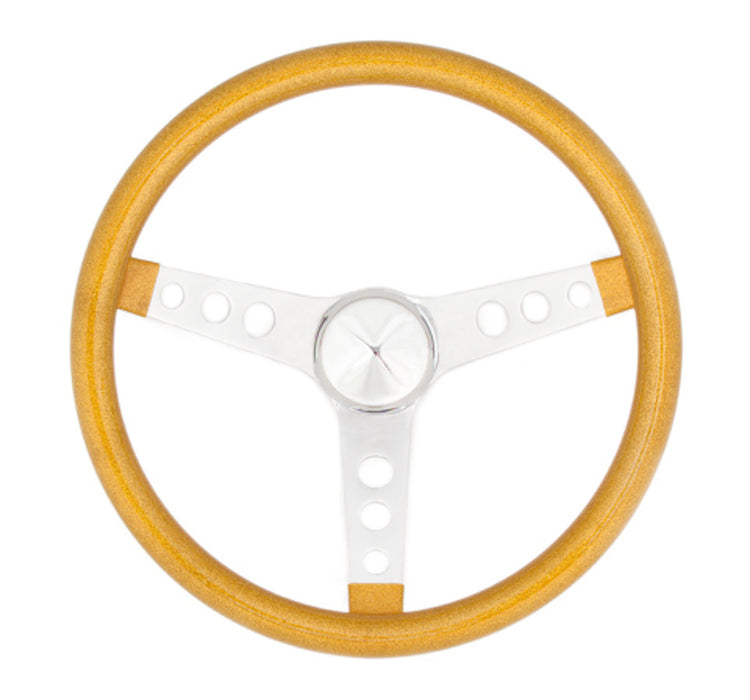 Grant GRT8447 Steering Wheel Mtl Flake Gold/Spoke Chrm 13.5