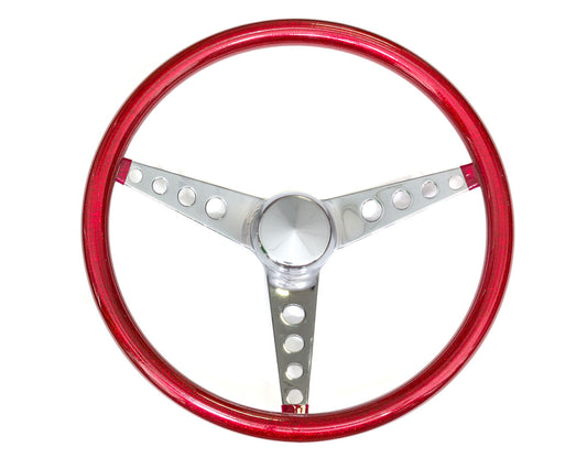 Grant GRT8465 Steering Wheel Mtl Flake Red/Spoke Chrm 15
