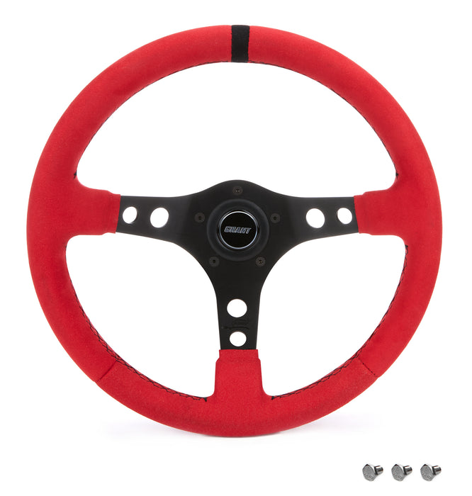Grant GRT8515 Ultrasuede Steering Wheel Race Red