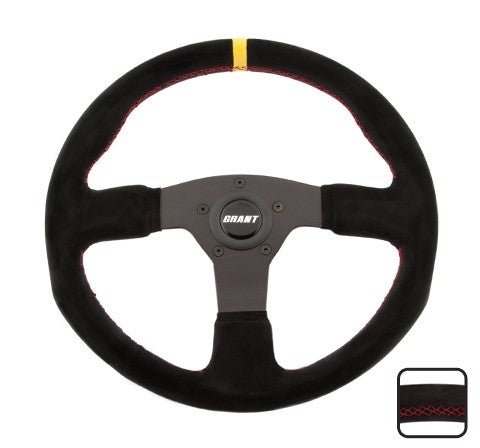 Grant GRT8547 Suede Series Steering Wh eel 13.75 Dia. 1in Dish