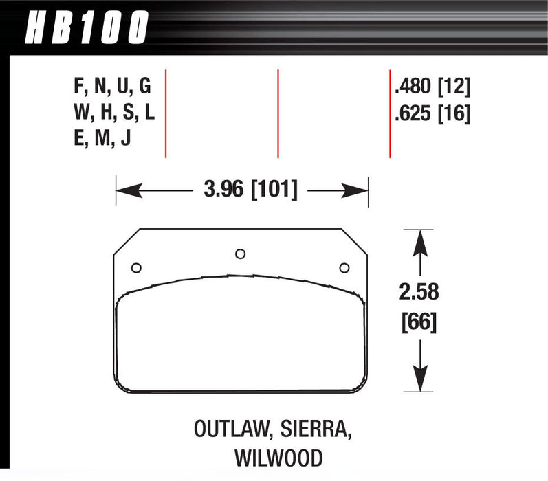 Hawk Brake HAWHB100F480 Dynalite / 2000 HPS