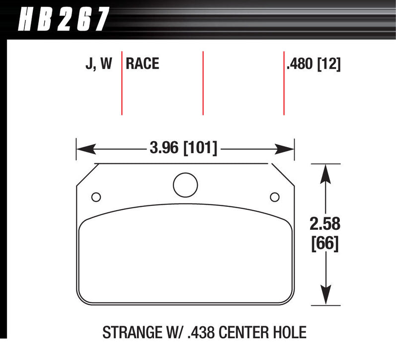 Hawk Brake HAWHB267W480 Brake Pads Strange DTC-30