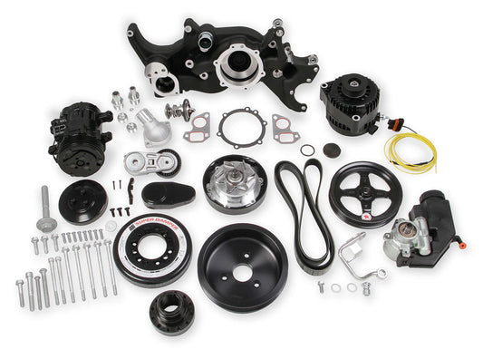 Holley HLY20-180BK GM LS Mid Mount Complete Accessory Kit - Black