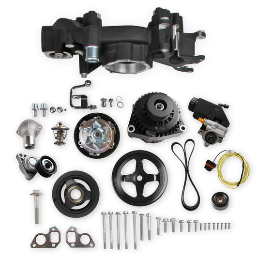 Holley HLY20-186BK Mid Mount Accesory Sys. GM LS Engine - Black