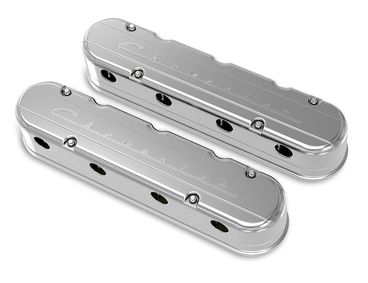 Holley HLY241-176 GM LS Valve Cover Set 2-Piece Design Polished