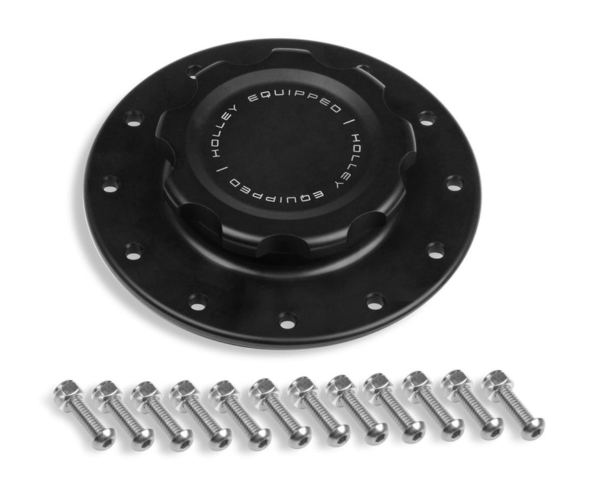 Holley HLY241-227 Alm Fuel Cell Cap & Bung w/12 Bolt Flange