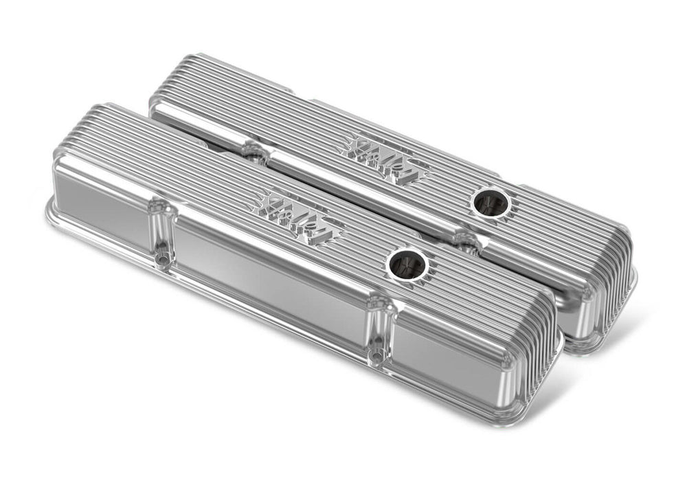 SBC Holley Die Cast Alm Valve Cover Set Polished HLY241-241
