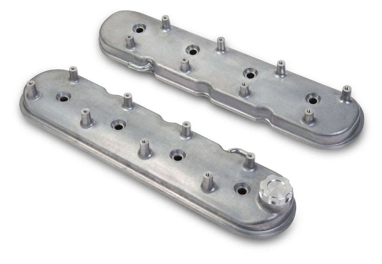 Holley HLY241-88 GM LS1 Valve Cover Set Natural Cast Finish