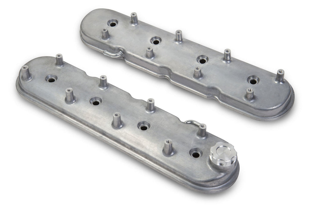 Holley HLY241-88 GM LS1 Valve Cover Set Natural Cast Finish