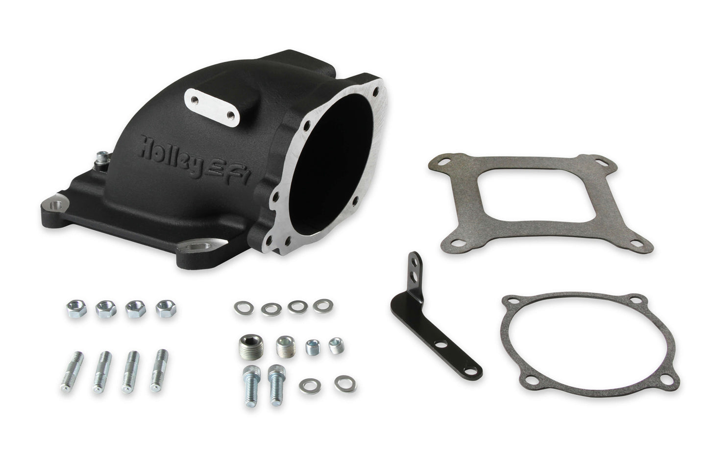 Holley HLY300-240FBK Intake Elbow 4150 Ford TB Flange - Black