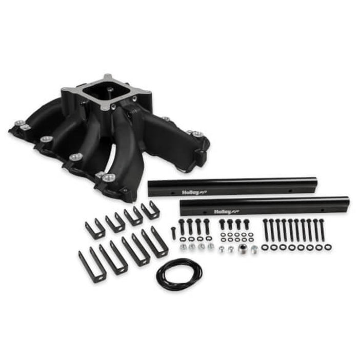 Holley HLY300-255BK GM LS Intake Manifold Split Single Plane 4150