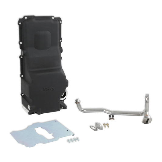 Holley HLY302-3BK Retro Fit Oil Pan GM LS Engine Swap - Black