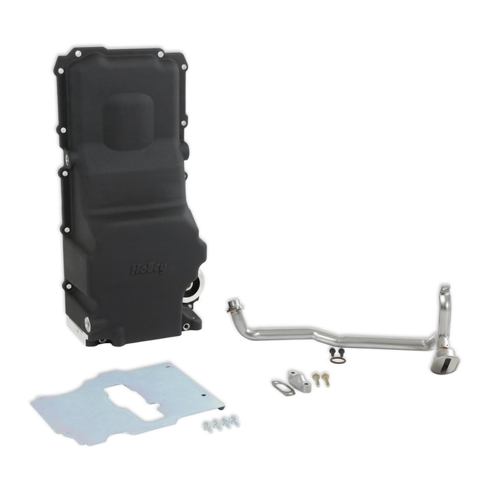 Holley HLY302-3BK Retro Fit Oil Pan GM LS Engine Swap - Black