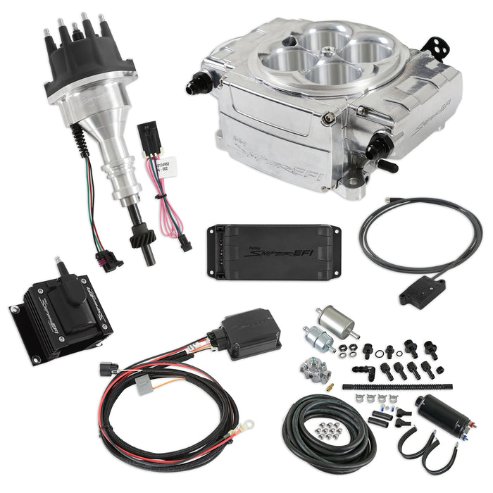 Holley HLY550-510-BPK-SBF Sniper 2 EFI Bundle Kit SBF Polished