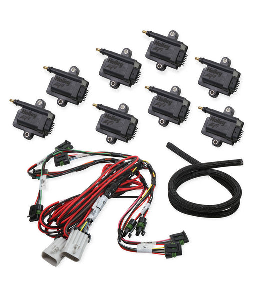 Holley HLY556-128 Coil-Near-Plug Smart Coil Kit - V8 Big Wire