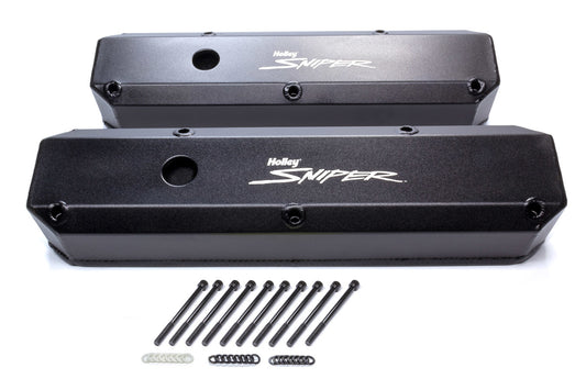 Holley HLY890003B Sniper Fabricated Valve Covers SBM Tall 64-91
