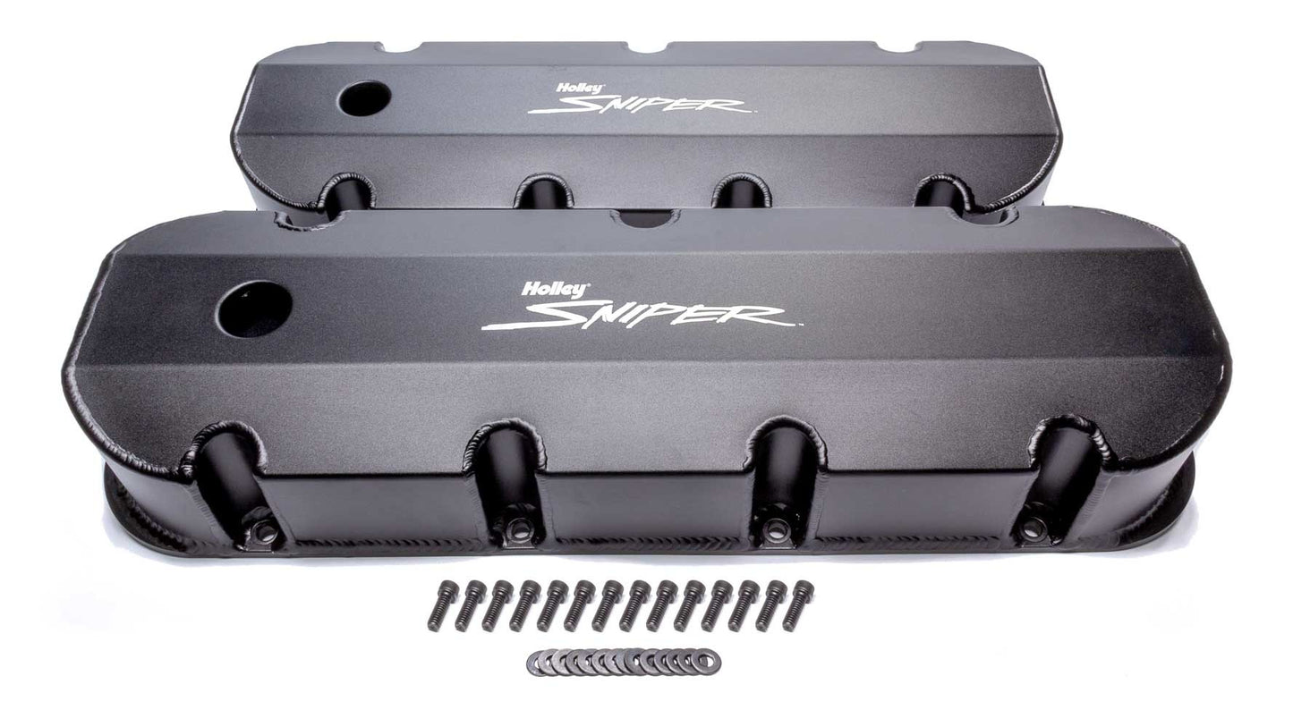 Holley HLY890004B Sniper Fabricated Valve Covers BBC Tall