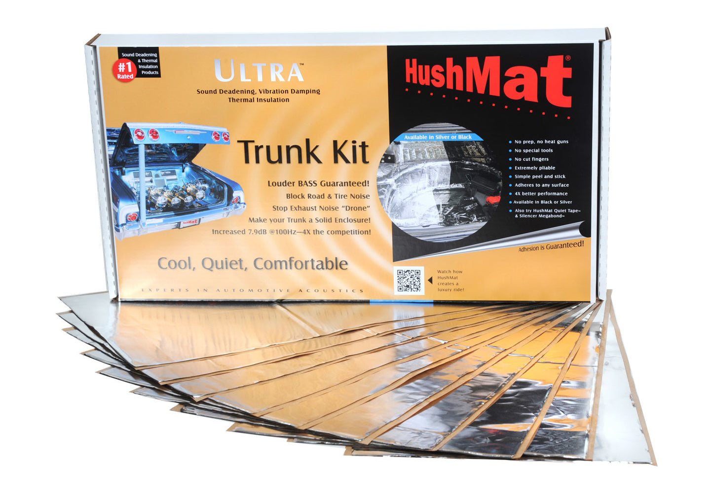 Hushmat HMT10301 Ultra Trunk Kit- 10 pc 12in.x23in. Silver