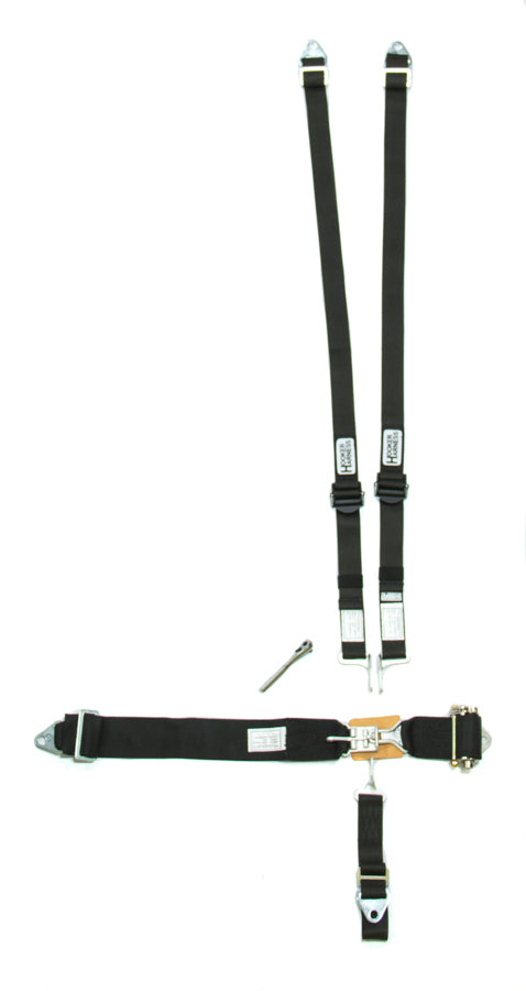 Hooker Harness HRH51110 5-Pt Harness HANS Alum. LL Ratchet Adj Black