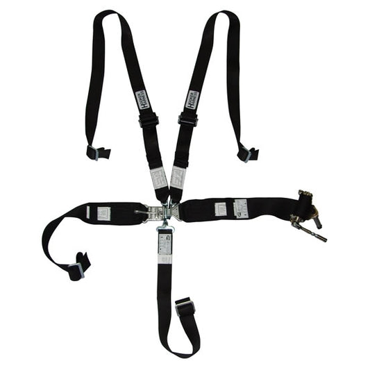 Hooker Harness HRH53100 5-pt Harness System Hans LL USD Rachet Adj Blk