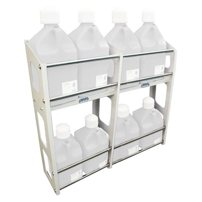 Hepfner Racing Products HRPHRP6359-8-WHT Jug Rack 8 Position White - Stacker Style