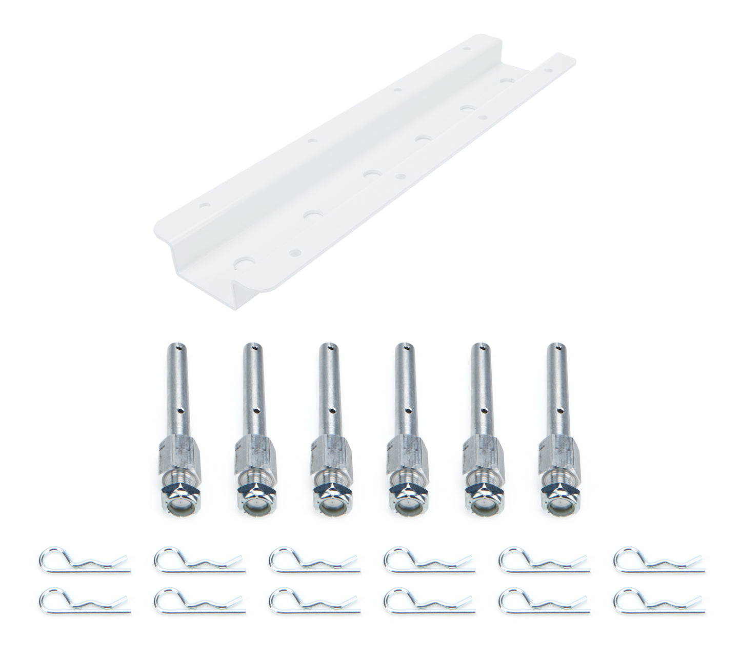 Hepfner Racing Products HRPHRP6522D-15-WHT Shock Rack Wall Mounts Double 15in White