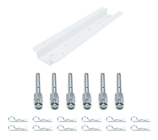 Hepfner Racing Products HRPHRP6522D-15-WHT Shock Rack Wall Mounts Double 15in White