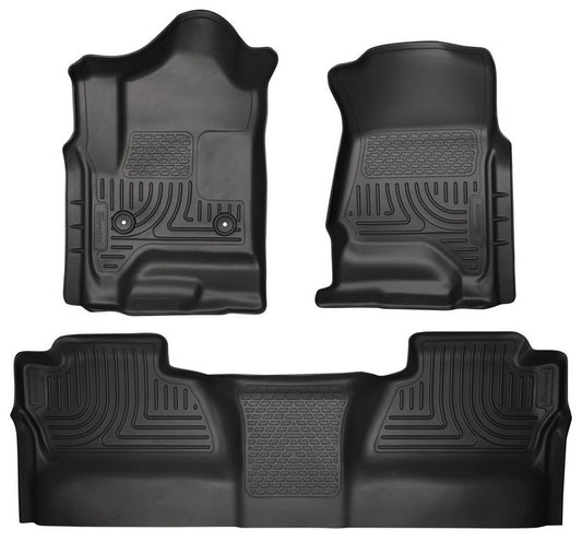 Husky Liners HSK98231 15- GM 2500HD Crew Cab Floor Liners Black