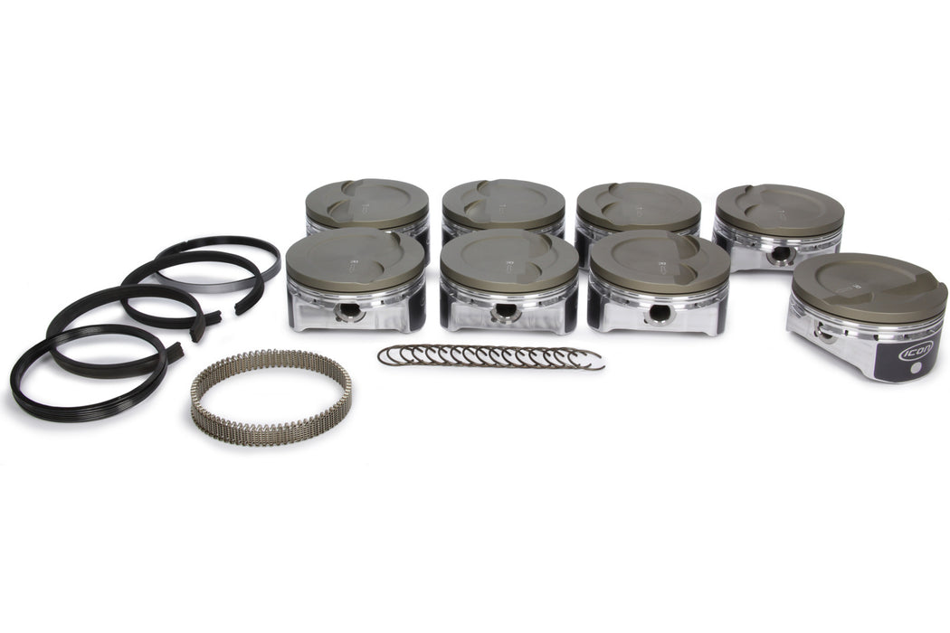 Icon Pistons ICNIC533CAKTS.010 LS 6.0/6.2L Dish Forged Piston/Ring Set 4.010
