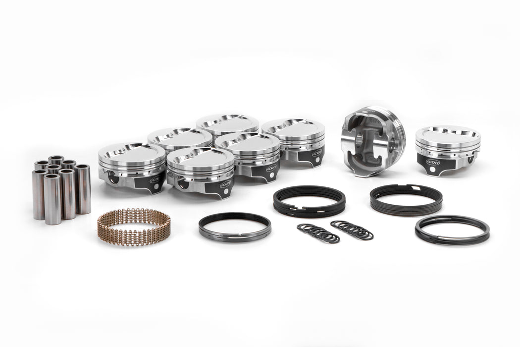 Icon Pistons ICNIC725.030 SBF Dished Forged Piston Set 4.030 Bore -12.6cc