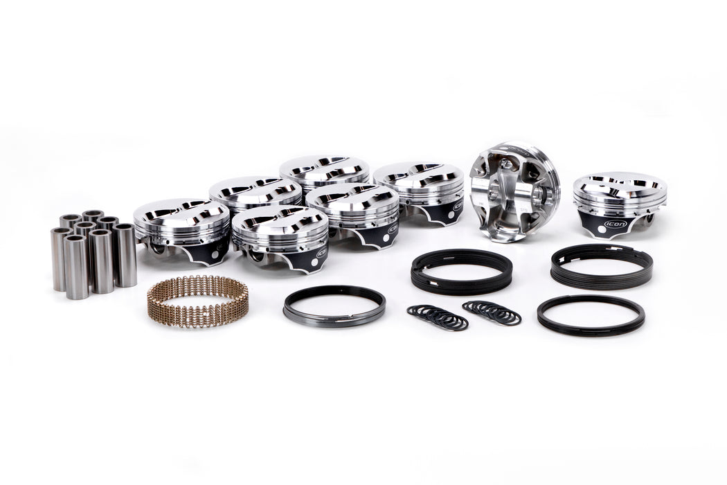 Icon Pistons ICNIC965.060 SBC Domed Forged Piston Set 4.125 Bore +7.8cc