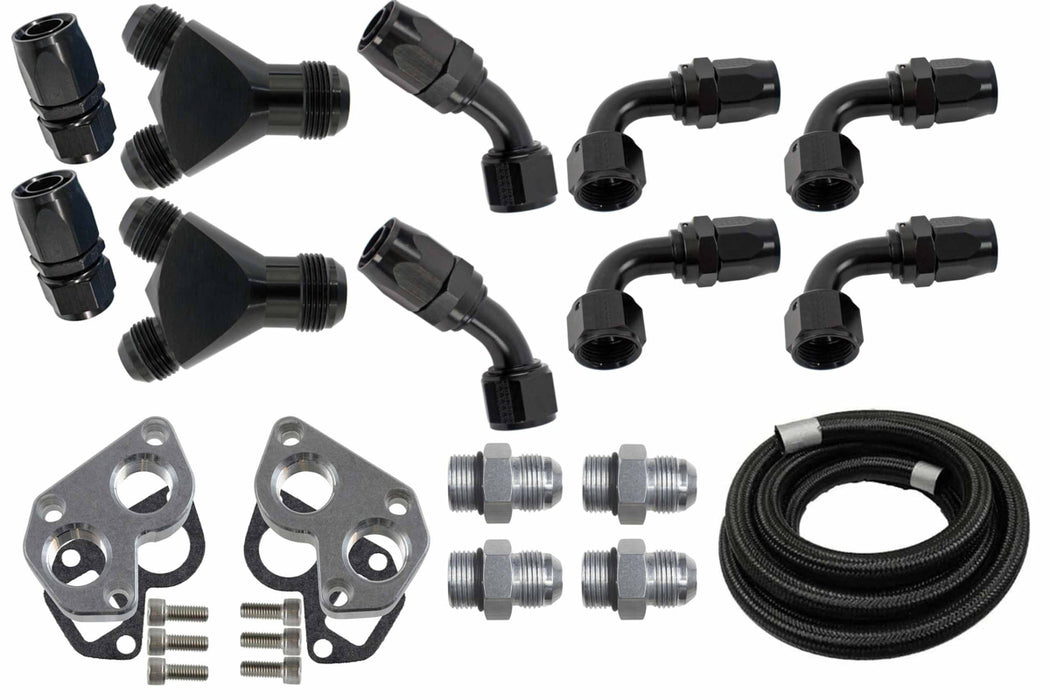 Ict Billet ICT551050-RMTWP AN Radiator Hose Kit Electric Water Pump