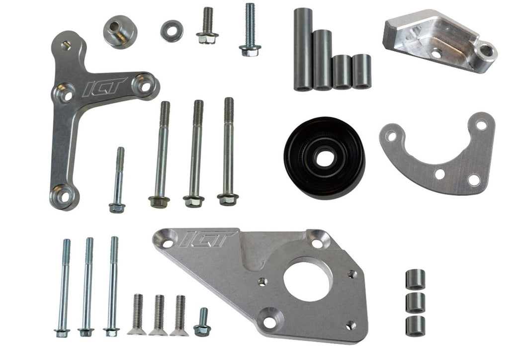 Ict Billet ICT551669-2 LS Camaro Low Mount Alternator/Power Steerin