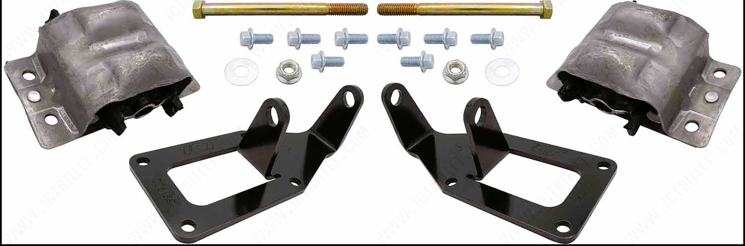 Ict Billet ICTEM-LS-3FBDY 82-92 GM F-Body LS Swap Engine Mount Kit