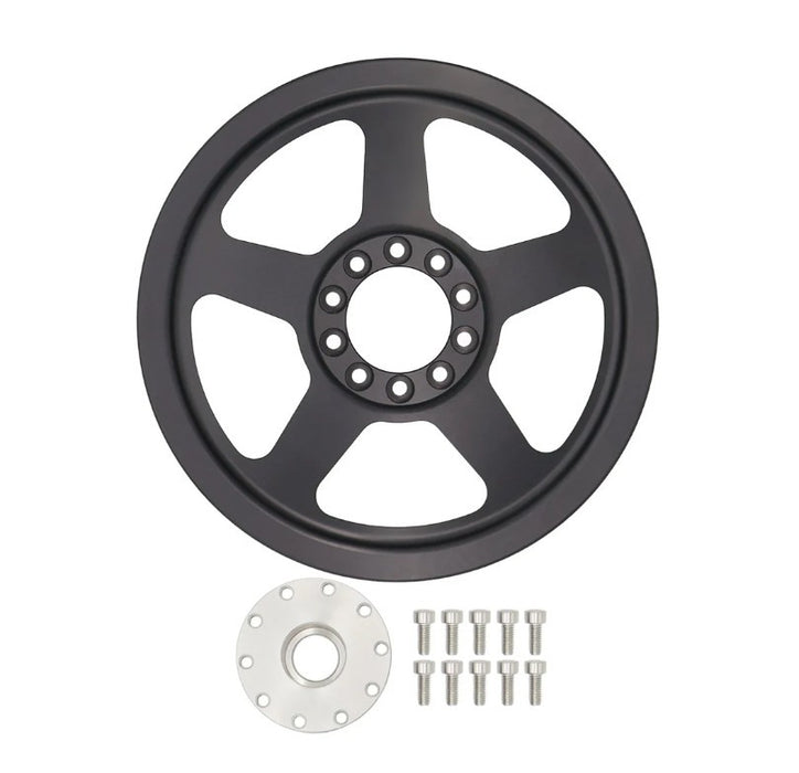 Ict Billet ICTPUL200-RB6-PS60 LS Power Steering Pump Pulley and Hub Camaro