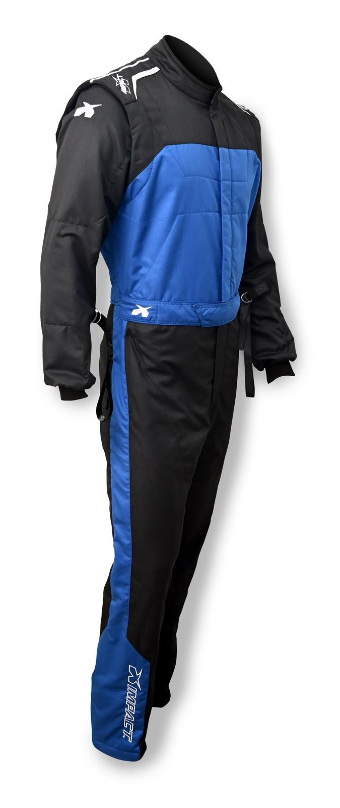 Impact Racing IMP21411506 Suit Mini Racer 2.4 1pc Large Blk/Blu