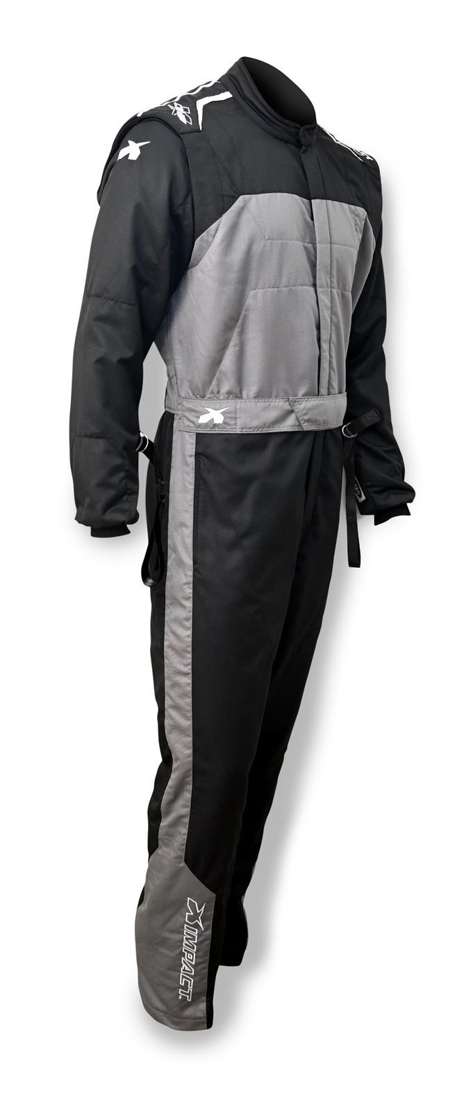 Impact Racing IMP21411513 Suit Mini Racer 2.4 1pc Large Blk/Gry