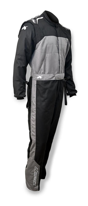 Impact Racing IMP21411513 Suit Mini Racer 2.4 1pc Large Blk/Gry