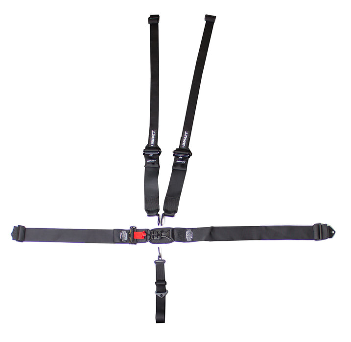 Impact Racing IMP51111231 5pt Harness L/L P/D Ind Hans Shld Fixed Left Lap
