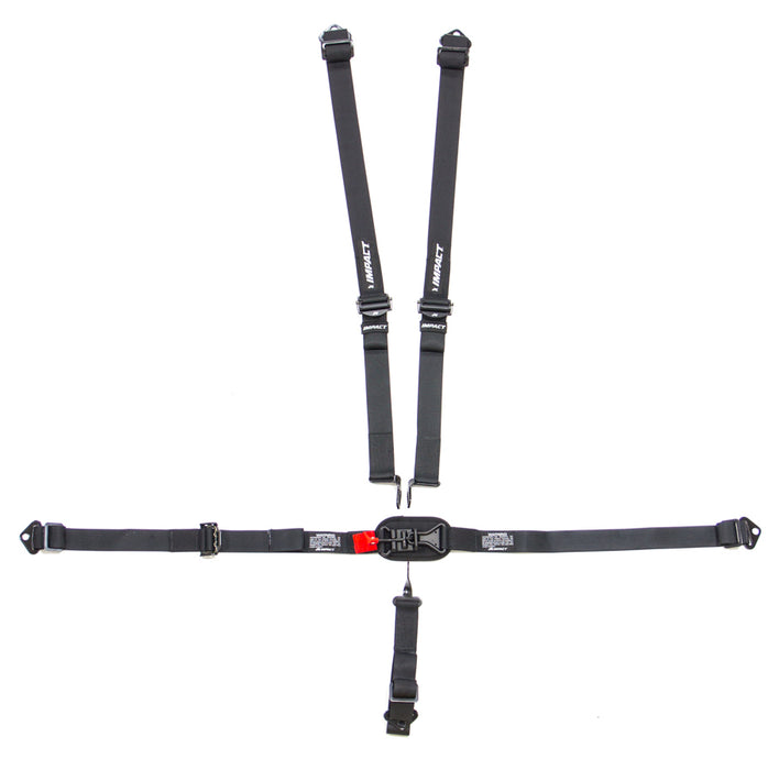 Impact Racing IMP52116661 5pt Jr Harness L/L Ind Shldr P/U Fixed Left Lap