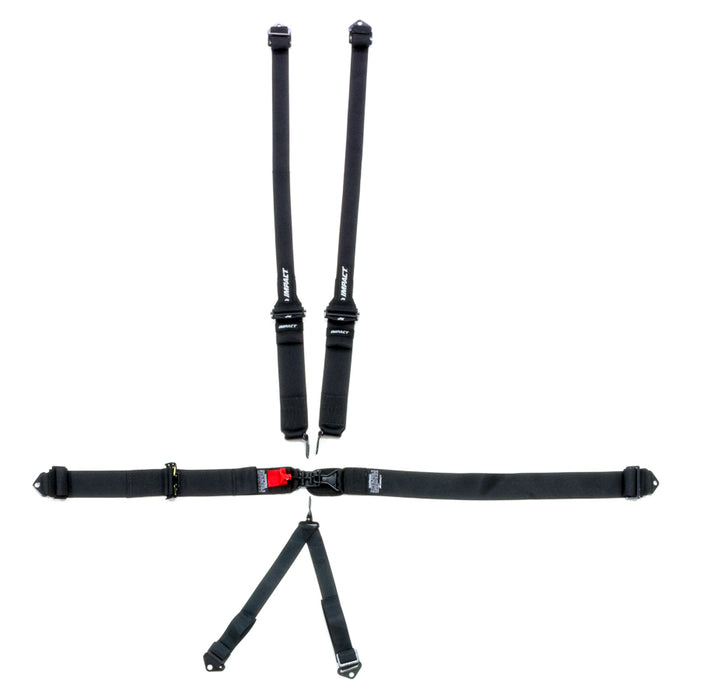 Impact Racing IMP52122326 6-PT Harness L&L Ind Shldr 3in to 2in Trans