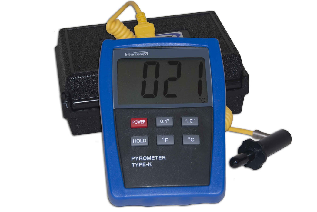 Intercomp INT360012 Digitial Pyrometer w/Probe and Case