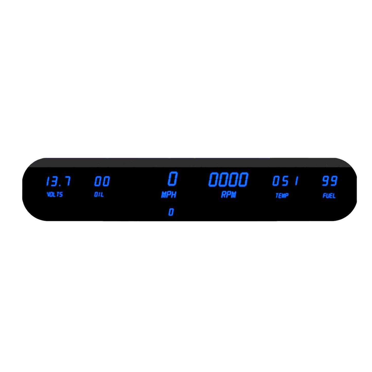 Intellitronix ITLDP10002B LED Digital Six Gauge Panel Kit w/Blue LED
